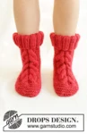 242-68 Jolly Cable Slippers by DROPS Design
