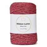 LindeHobby Ribbon Lurex 06 Red Silver
