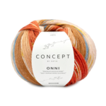 Katia Concept Onni Socks 403 Orange-Blå-Ockragul-Brun