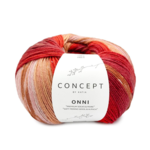 Katia Concept Onni Socks 404 Röd-Kamel-Gul