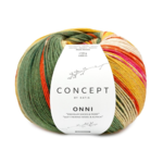 Katia Concept Onni Socks 402 Grön-Orange-Fuchsia-Ockragul