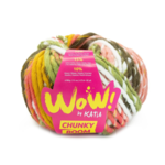 Katia Wow Chunky Boom 304 Grön-Ockergul-Rosa