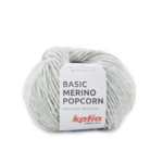 Katia Basic Merino Popcorn 104 Ljusgrå-vit