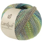 Lana Grossa Landlust Die Sockenwolle 221 Lime/Ljus oliv/Mörk oliv/Ljusgrå/Ljusblå/Turkos/Jade/Blå