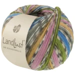 Lana Grossa Landlust Die Sockenwolle 822 Azurblå/Grågrön/Gul/Lila/Vårgrön/Offwhite/Grå