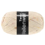 Lana Grossa Meilenweit 100 Tweed 185 Creme melerad