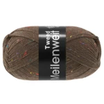 Lana Grossa Meilenweit 100 Tweed 184 Mörkbrun