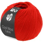 Lana Grossa Cool Wool Lace 68 Lysande röd