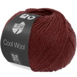 Lana Grossa Cool Wool Mélange 1500 Vinrød melerad