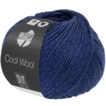 Lana Grossa Cool Wool Mélange 1504 Mörkblå melerad