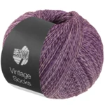 Lana Grossa Vintage Socks 1021 Mörkviolett/plommon melerad