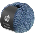 Lana Grossa Vintage Socks 1017 Ljusgrå/jeans/blålila/grågrön melerad