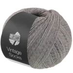 Lana Grossa Vintage Socks 1020 Ljusgrå/mörkgrå melerad