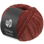 Lana Grossa Vintage Socks 1023 Terrakotta/rödbrun melerad