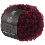 Lana Grossa Orsetto 102 Vinröd/Svart