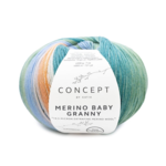 Katia Concept Merino Baby Granny 501 Grön-ljusblå-orange