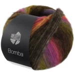 Lana Grossa Bomba 01 Mörkgrå/björnbär/orange/gul-/mörkgrön/blå