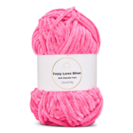 LindeHobby Fuzzy Chenille Silver Lurex 21 Mörk sockerrosa