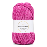 LindeHobby Fuzzy Chenille Silver Lurex 44 Ljus fuchsia
