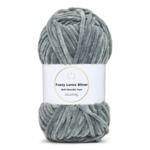 LindeHobby Fuzzy Chenille Silver Lurex 05 Mörkgrå