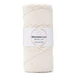 LindeHobby Macrame Lux, Knytgarn, 1 mm 01 Socker­vit