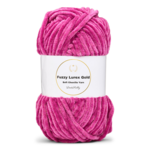 LindeHobby Fuzzy Chenille Gold Lurex 44 Ljus fuchsia