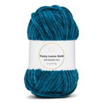 LindeHobby Fuzzy Chenille Gold Lurex 18 Petrolgrön / mörk turkos
