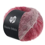 Lana Grossa Basta Mista 119 Bourgogne/vinröd/gråröd/taupe/gråbeige