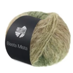 Lana Grossa Basta Mista 120 Jadegrön/grågrön/resedagrön/camel/taupe