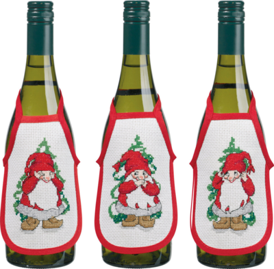 Broderikit Tre tomtar 3-pack 10 x 15 cm