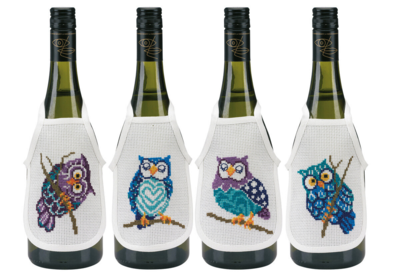 Broderikit Ugglor 10 x 15 cm