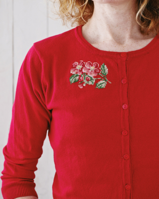 Broderikit Blommor 8 x 6,5 cm