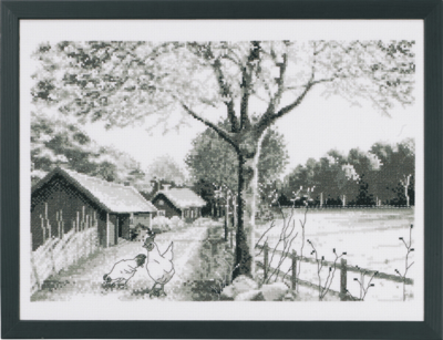 Broderikit På landet 40 x 30 cm