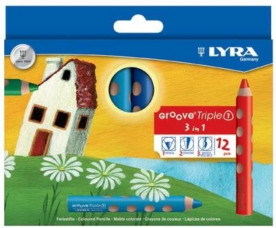 Lyra Groove Triple Färgpennor, 12 st