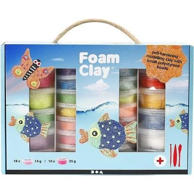 Foam Clay Set, 18x14 g + 10x35 g