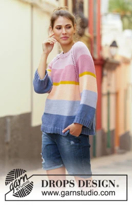 201-33 Sonora Sunrise Sweater by DROPS Design