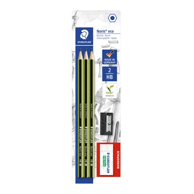 STAEDTLER Noris Eco Blyertspennor, radergummor och pennspetsar, 5 st