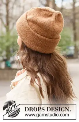 234-28 Cinnamon Beanie by DROPS Design