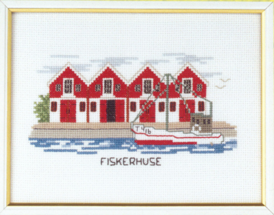 Broderikit Fiskarhus 20 x 15 cm 5611