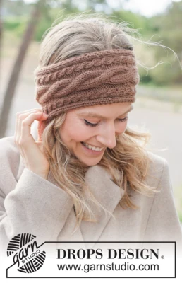 261-51 Toffee Twist Headband by DROPS Design