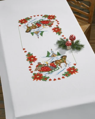 Broderikit Kyrka, Släde & Stjärna 140x220 cm
